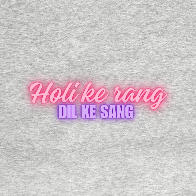 Trendy holi design, happy holi, holi ke rang dil ke sang by HariniArts